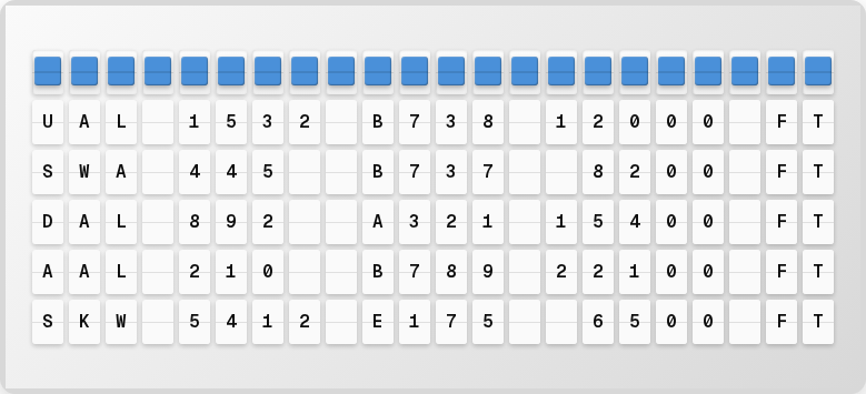 Aircraft tracking on split-flap board